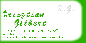 krisztian gilbert business card